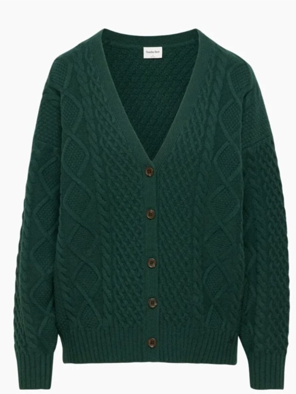 ARITZIA Sunday Best Evergreen Peggy Cardigan Size SMALL - Picture 6 of 14
